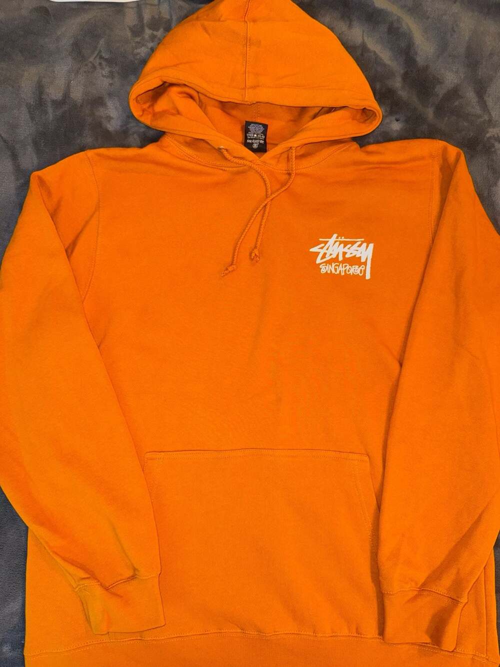Stussy Singapore Chapter Hoodie Orange Size XL